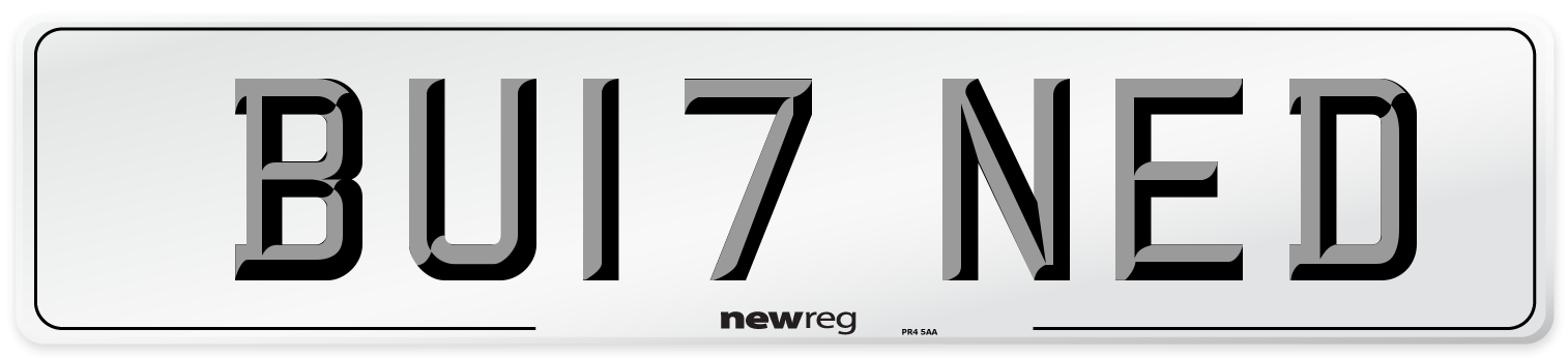 BU17 NED Number Plate from New Reg